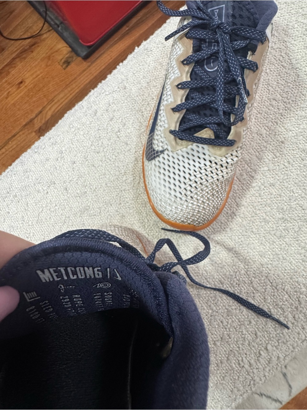 Nike Metcon 6 Training Shoes White/Navy Gum Sole | Women’s Size 8.5 - Picture 3 of 12